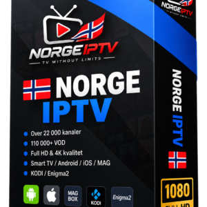 IPTV Norge – 12 Måneders IPTV-abonnement med Live-TV, Sport, Filmer, Serier og VOD