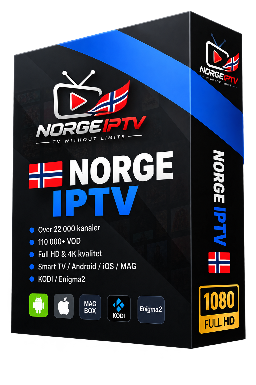 IPTV Norge – 6 Måneders IPTV-abonnement med Live-TV, Sport, Filmer, Serier og VOD